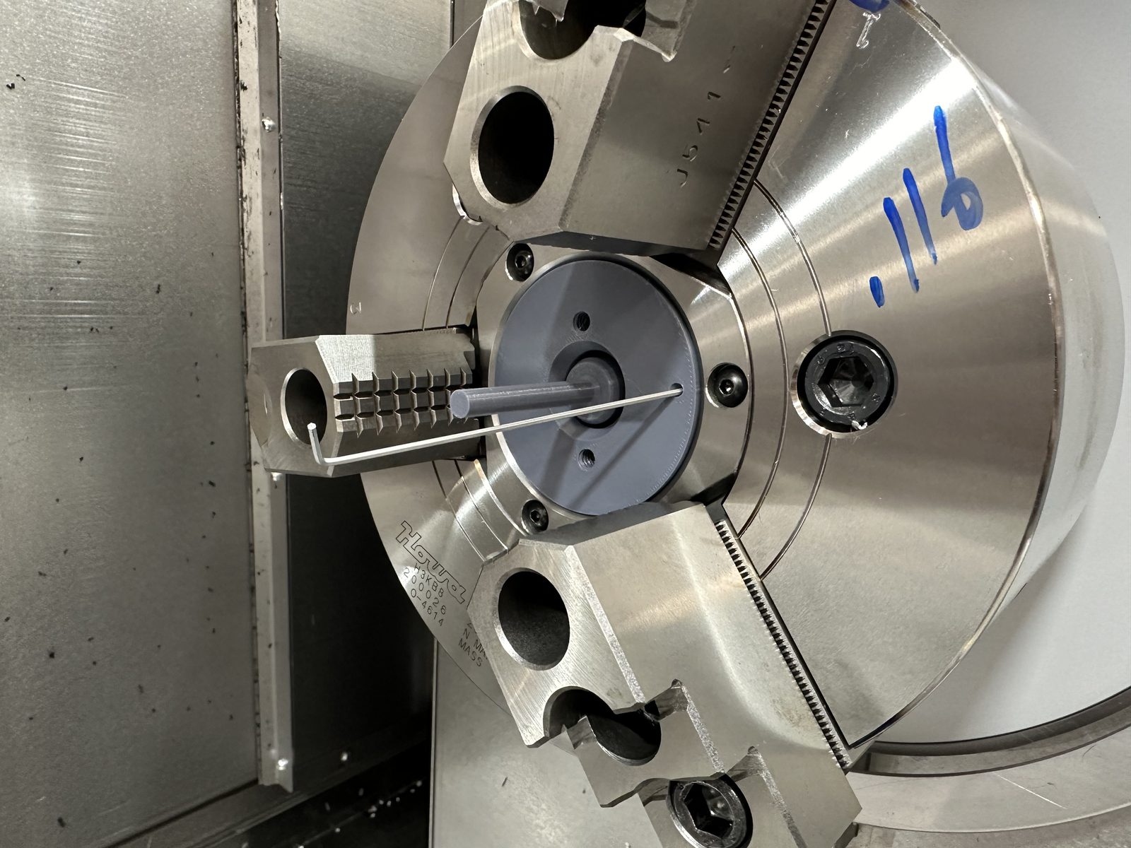 Workpiece Ejector installed in Multus chuck