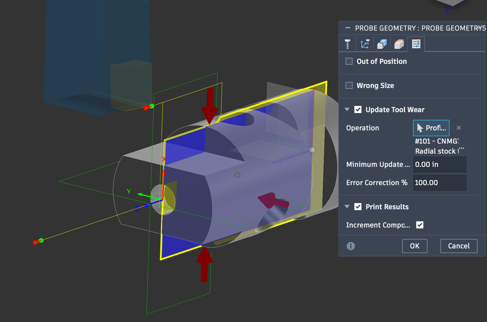 Fusion 360 Update Tool Wear with 3D part model